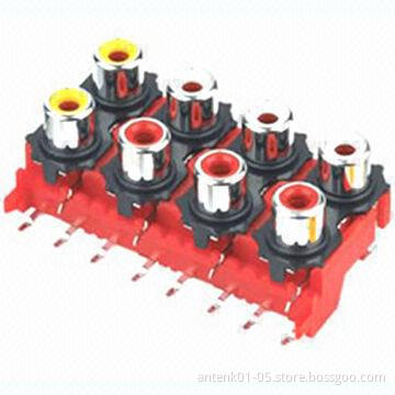 RCA jack/AV jack PCB connector